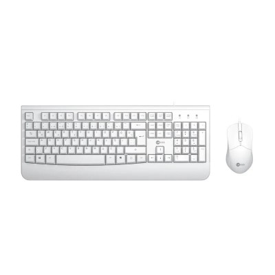 Lecoo CM105 USB Kablolu Türkçe Q Klavye & Mouse Set Beyaz