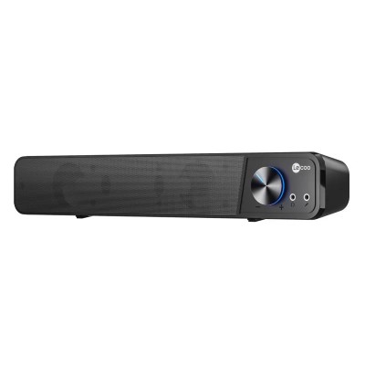 Lecoo DS111 Kablolu (USB + 3.5mm Jack Girişli) Stereo 6W Soundbar Taşınabilir Hoparlör Siyah