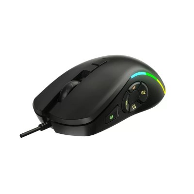 Lecoo MS140 Kablolu RGB LED Aydınlatmalı 6400DPI 10 Makro Tuşlu Oyuncu Mouse Siyah